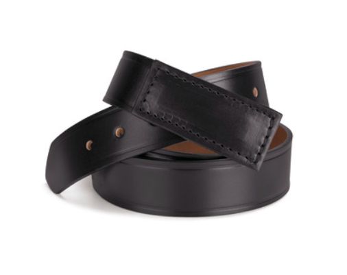 NO-SCRATCH BLACK LEATHER BELT-AB12BK