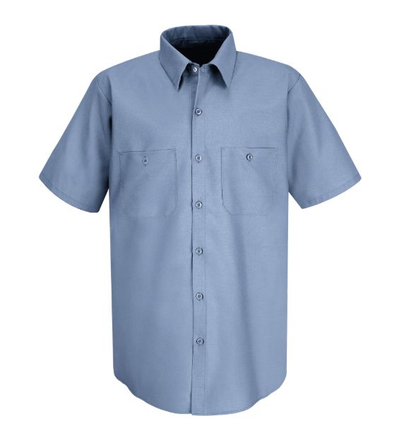 Red Kap Short Sleeve Industrial Solid Work Shirt Petrol Blue- SP24MB