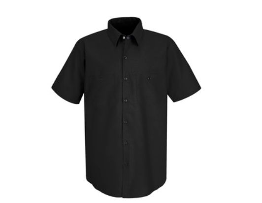 Red Kap Short Sleeve Industrial Solid Work Shirt Black - SP24BK