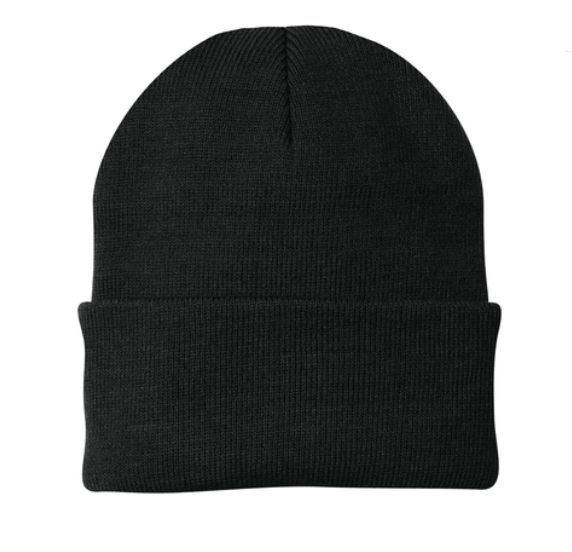 FLEECE LINED KNIT CAP BLACK-CP90BK