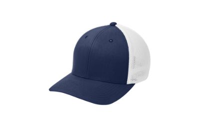 FLEXFIT MESH BACK HAT NAVY/WHITE-812
