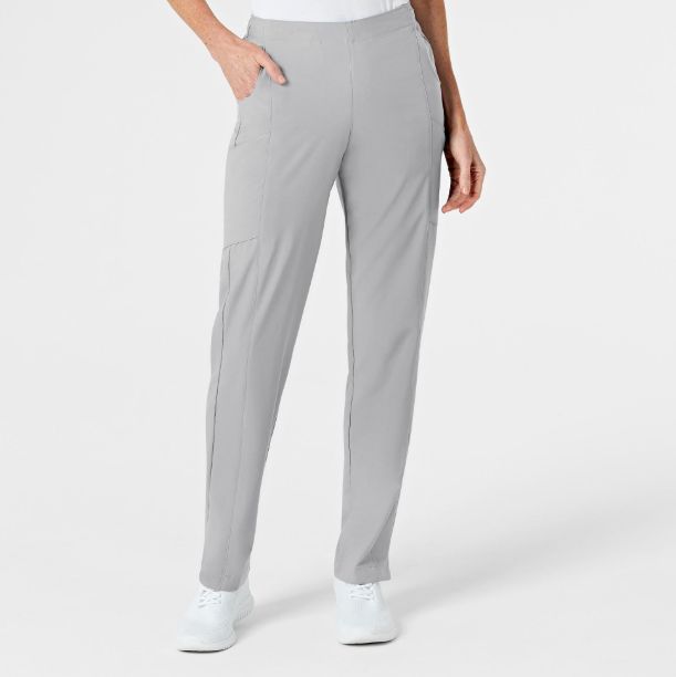 W123 WOMEN'S FLAT FRONT CARGO SCRUB PANT- 5155