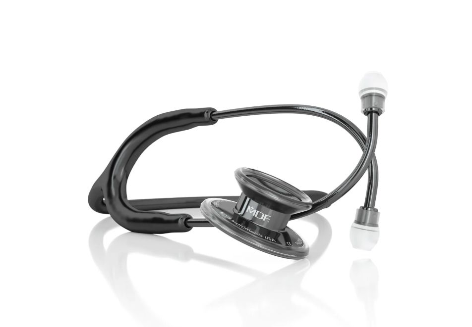 MD ONE- ADULT STETHOSCOPE BLACK/BLACK PEARL NOIRE-MDF777PN11