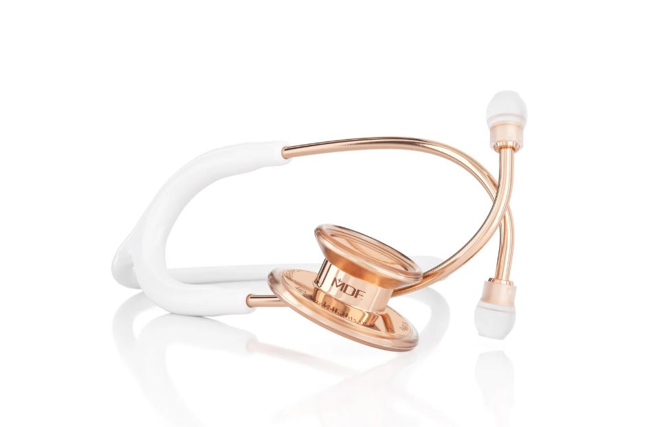 MD ONE- ADULT STETHOSCOPE WHITE/ ROSE GOLD-MDF777RG29