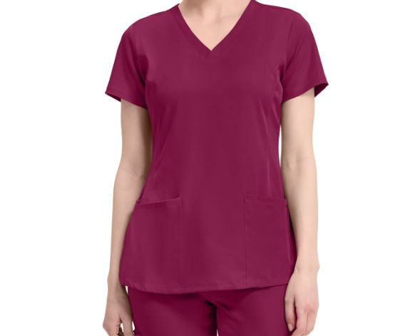 WOMEN'S MONICA V NECK 4 PKT SCRUB TOP- 2500