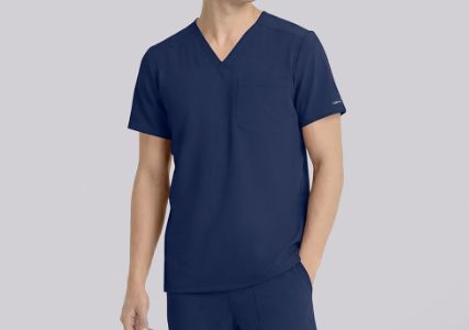UNISEX V-NECK SCRUB TOP 1 PKT- CK778A