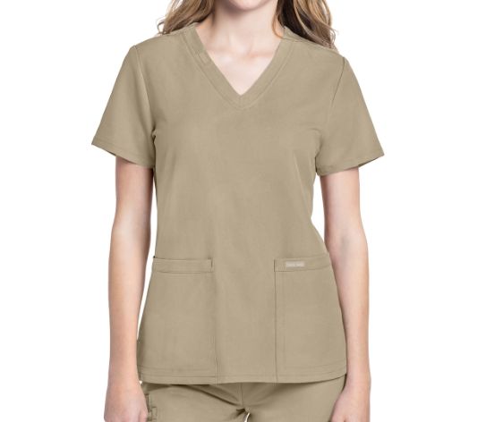 WOMEN'S V-NECK SCRUB TOP 2 PKT- CK953A
