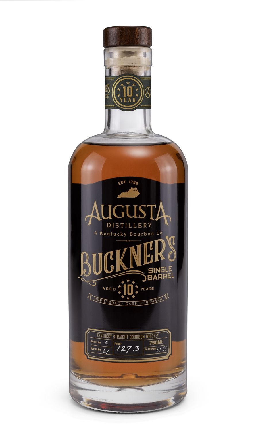 Augusta Distillery 10yr &#39;Buckner&#39;s&#39; Single Barrel Unfiltered Cask Strength Straight Bourbon