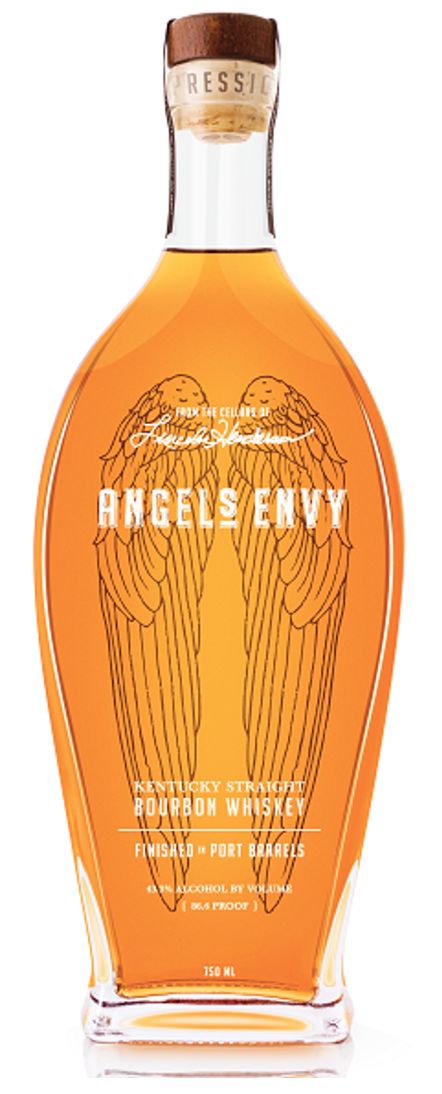 Angel&#39;s Envy Straight Bourbon Whiskey Finished In Port  Wine Barrels