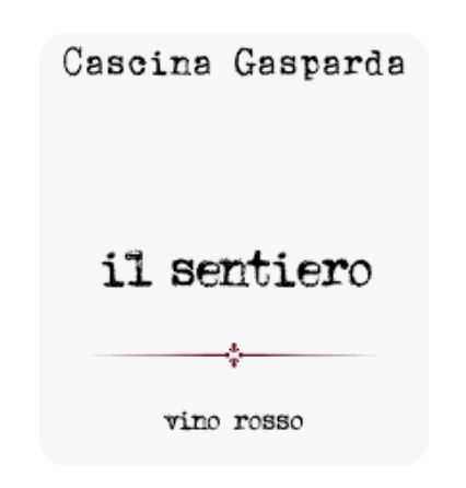 Cascina Gasparda &#39;Il Sentiero&#39; Rosso 2020, Piedmont, Italy