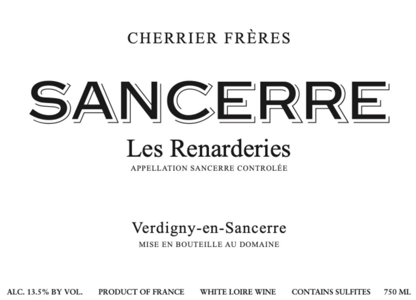 Francois et Jean-Marie Cherrier &#39;Les Renarderies&#39; Sancerre 2024, Loire Valley, France