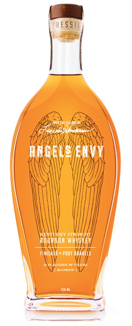 Angel's Envy Straight Bourbon Whiskey Finished In Port  Wine Barrels