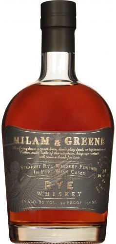 Milam &amp; Greene Straight Rye Whiskey Finished in Port Wine Casks
