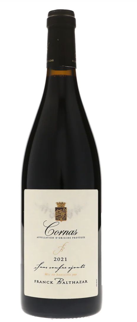 Franck Balthazar Cornas 'Sans Soufre Ajoute' 2021, Rhône Valley, France