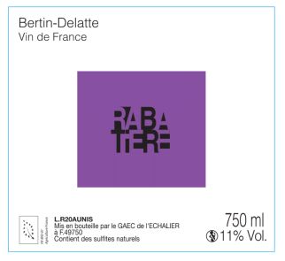 Bertin-Delatte 'Rabatiere' Pineau d'Aunis 2025, Loire Valley