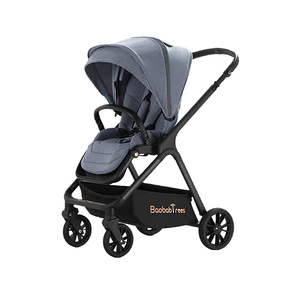 Denim Linen Grey High Rider Smart Stroller (Pre-Order)