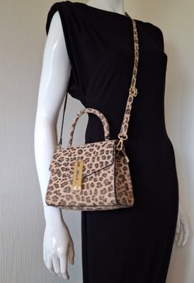 Leren handtas in Luipaardprint, Bibossline 
