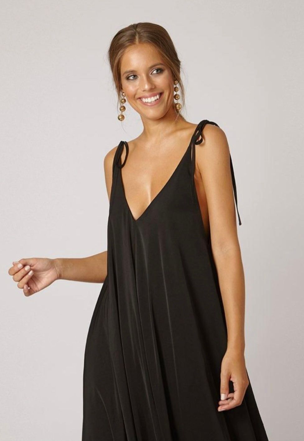 Maxi zwarte jurk, one size
