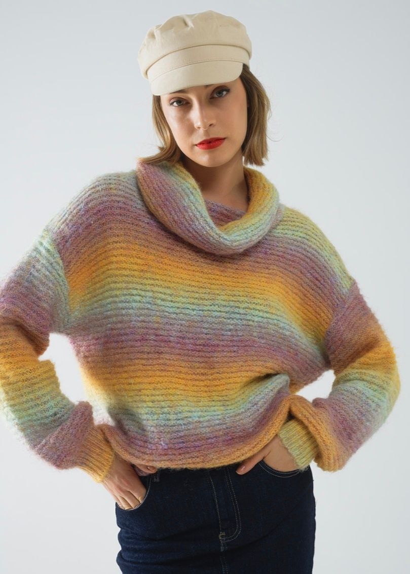ISTA - oversize confortabele trui met omslagkraag. One size