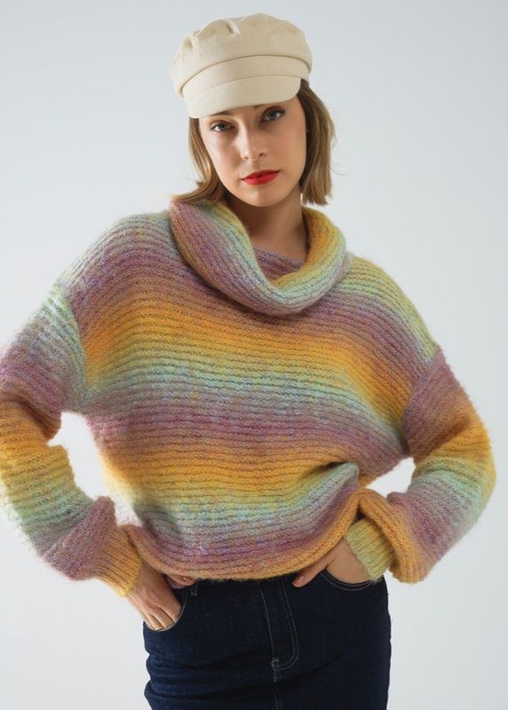 ISTA - oversize confortabele trui met omslagkraag. One size