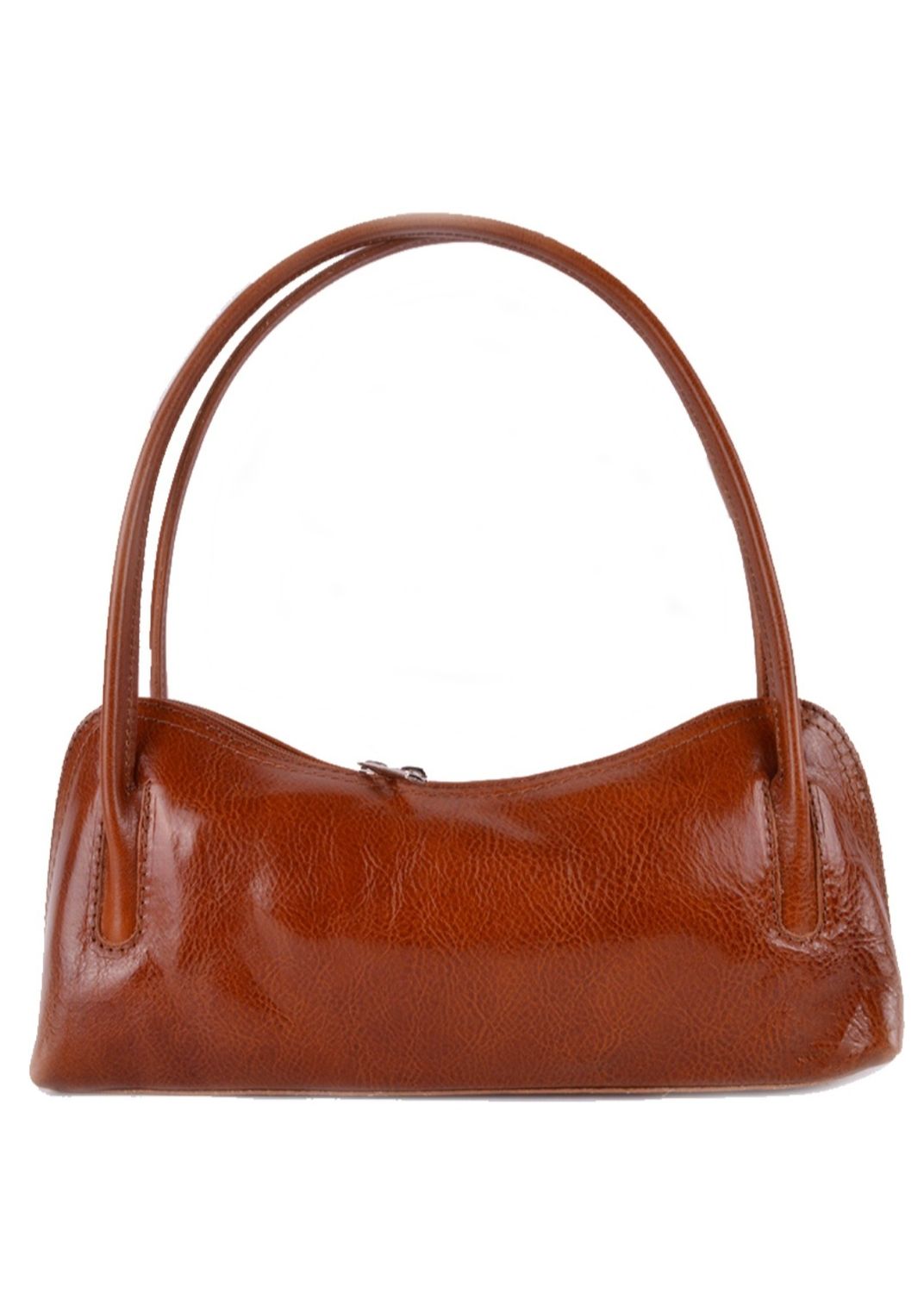 Cognac schoudertas-handtas