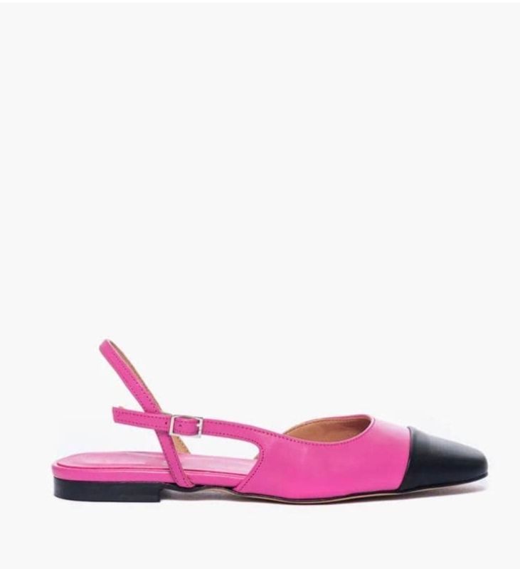 Plat sandalen in echt leren