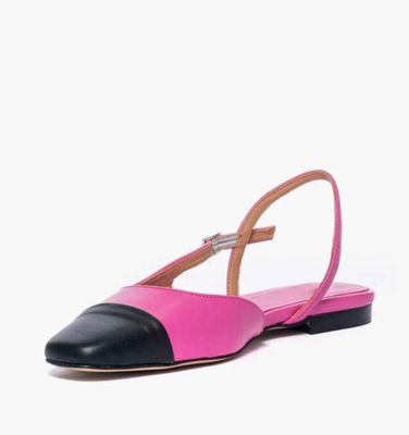 Plat sandalen in echt leren