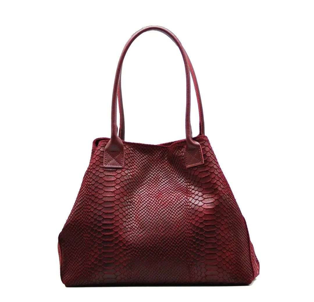 Tas Lola in Bordo echt leer