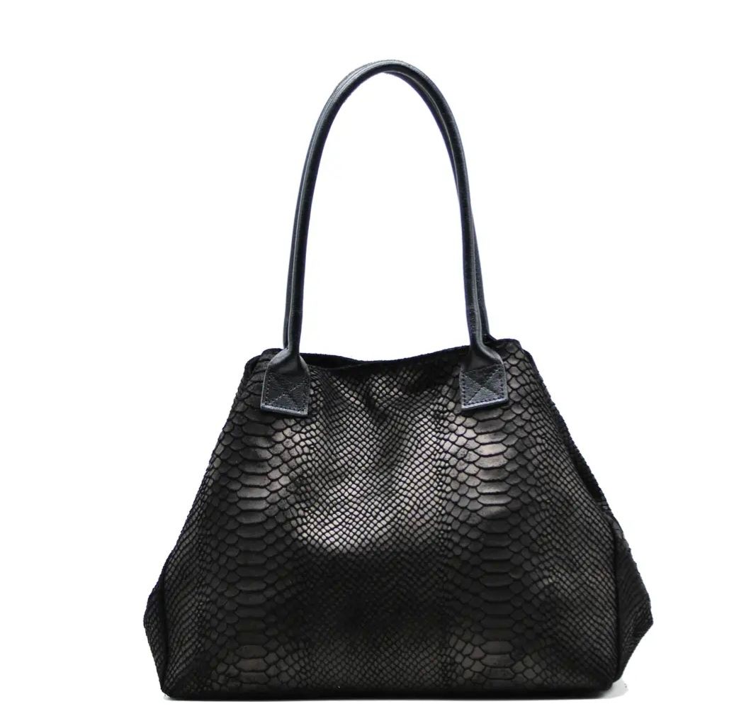 Tas Lola in zwart echt leer