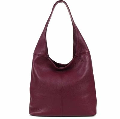 Schoudertas Gina in Bordeaux echt leer