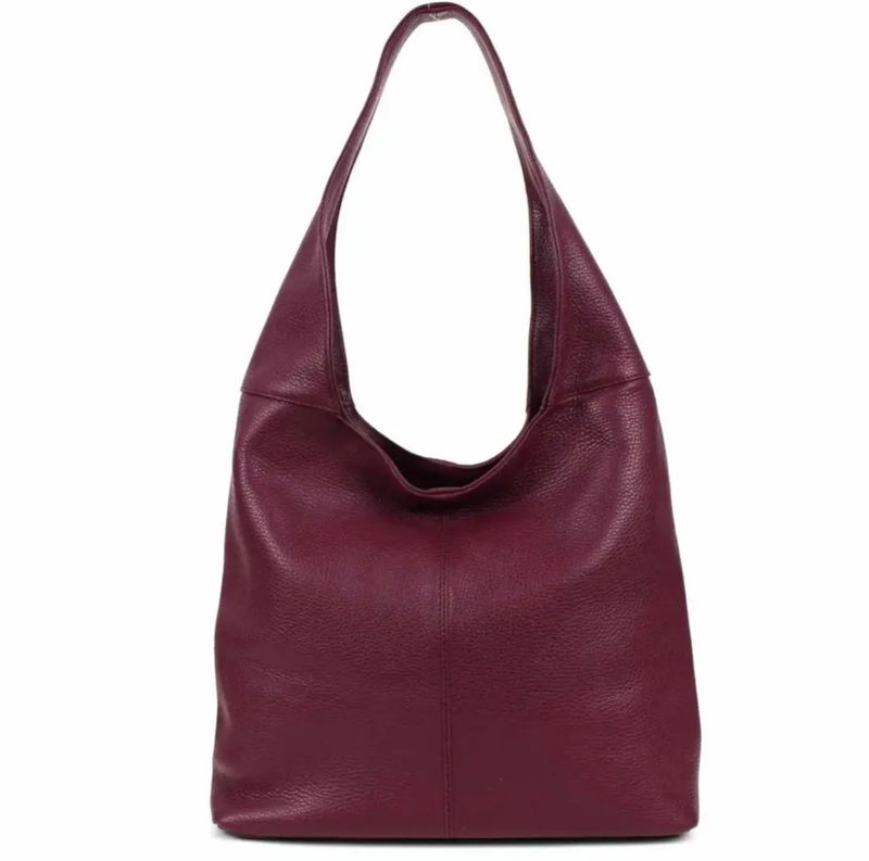 Schoudertas Gina in Bordeaux echt leer