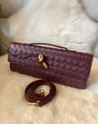 Italiaanse knot clutch-echt leer