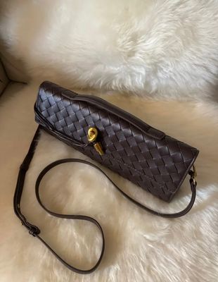 Choco knot clutch-echt leer