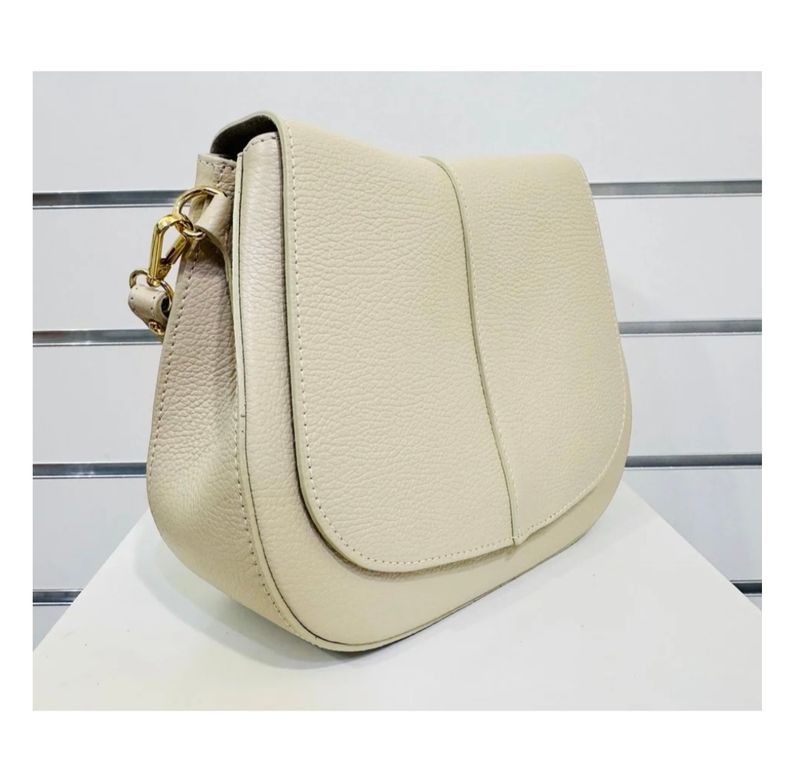 Italiasnse leren tas in beige, Missy