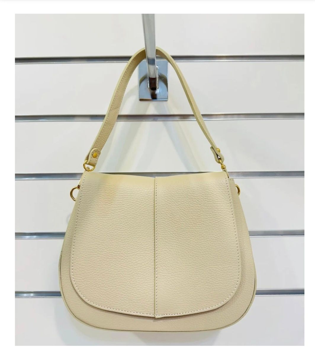 Italiasnse leren tas in beige, Missy