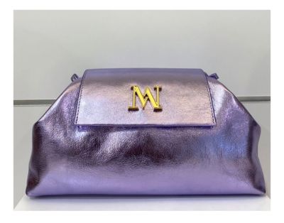 Metallic Paarse Clutch / Avondtas