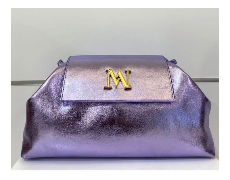 Metallic Paarse Clutch / Avondtas