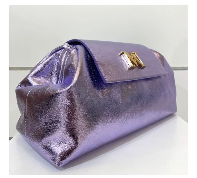Metallic Paarse Clutch / Avondtas
