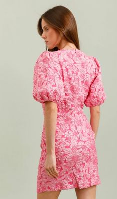 Jacquard jurk in geel mosterde kleur