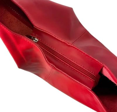 Hobo Leren schoudertas in rode kleur