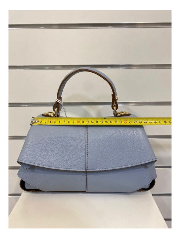 Italiaanse leren tas in zand/beige kleur