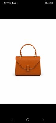 Mondieux madame leren handtas in camel