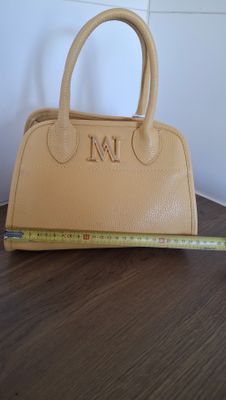 Mini pastele gele leren handtas