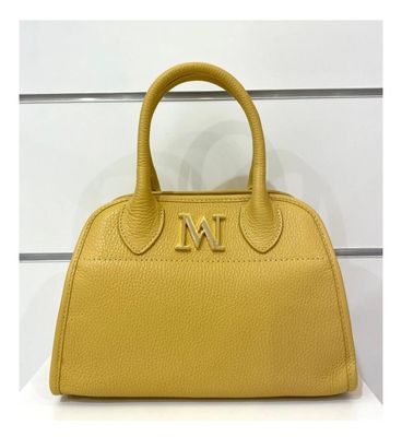 Mini pastele gele leren handtas