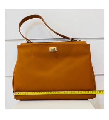 June tas - in cognac - Elegance Handtas – Chic &amp; Tijdloos