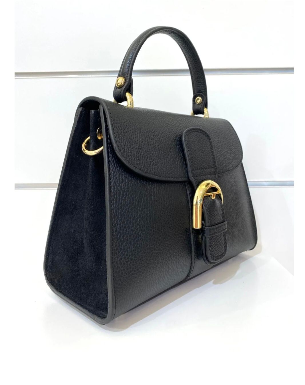 Tas Deley in zwart-suède, Mondieux Madame