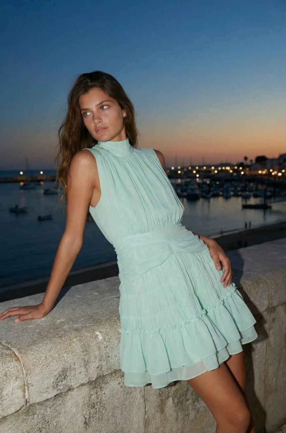 Mint groene korte jurk – Elegante dames jurk