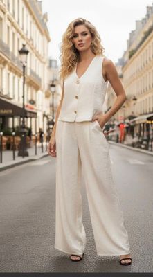 Tweedelige set, broek en gilet