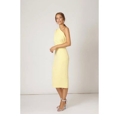 Jurk in citroengeel