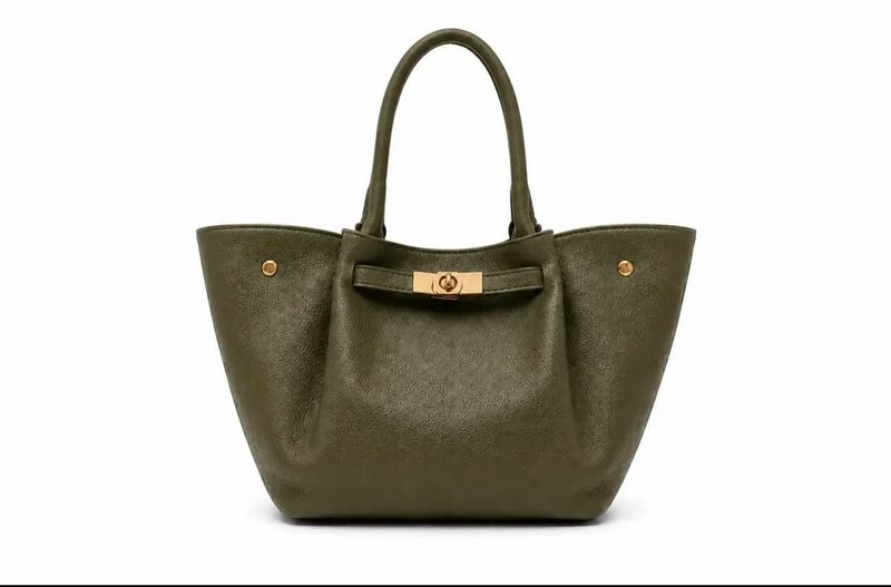 Olivia Shopper - tas – Kaki Groen met Gouden Details